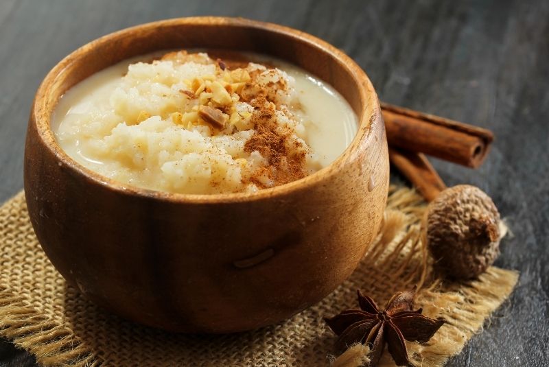 Postres ingleses Rice Pudding